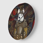 ジャーマン・シェパード ラージ壁時計 (傾斜)