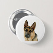 ジャーマン・シェパード 缶バッジ (正面&裏面)