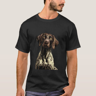 ジャーマン・ショートヘアード・ポインターのイラスト Tシャツ
