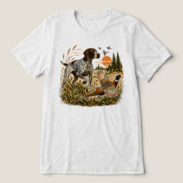 ジャーマン・ショートヘアード・ポインターのキジ狩り トライブレンドTシャツ