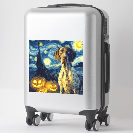 ジャーマン・ショートヘアード・ポインター かわいい犬のハロウィン シール (スーツケース)