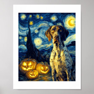 ジャーマン・ショートヘアード・ポインター かわいい犬のハロウィン 1 ポスター