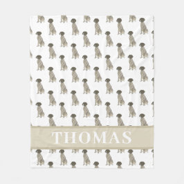 ジャーマン・ショートヘアード・ポインター（レバー＆ホワイト） フリースブランケット