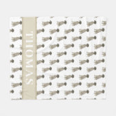 ジャーマン・ショートヘアード・ポインター(レバー&ホワイト) フリースブランケット (正面(横))