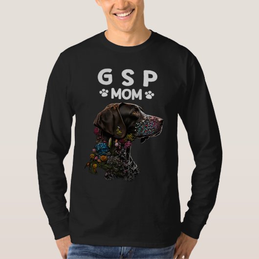 ジャーマン・ショートヘアード・ポインター GSP ママ Tシャツ (正面)