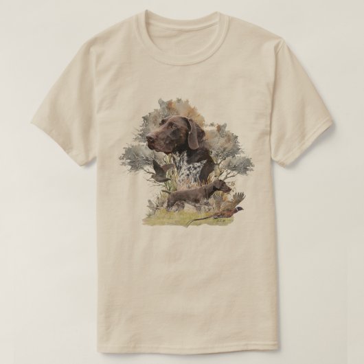 ジャーマン・ショートヘアード・ポインター Tシャツ (デザイン正面)