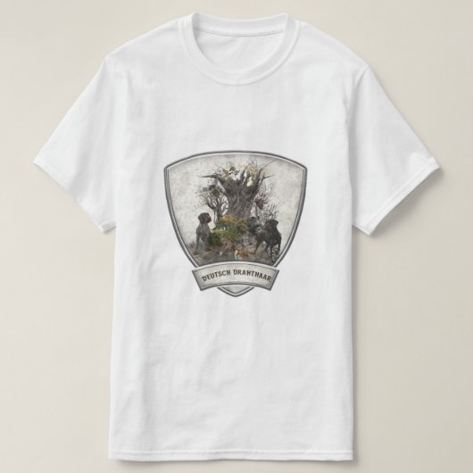 ジャーマン ワイヤーヘアード ポインター Tシャツ (デザイン正面)