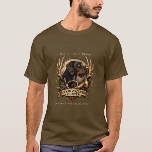ジャーマン・ワイヤーヘアード・ポインター Tシャツ (正面)