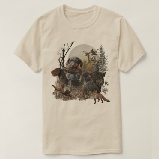 ジャーマン・ワイヤーヘアード・ポインター Tシャツ (デザイン正面)