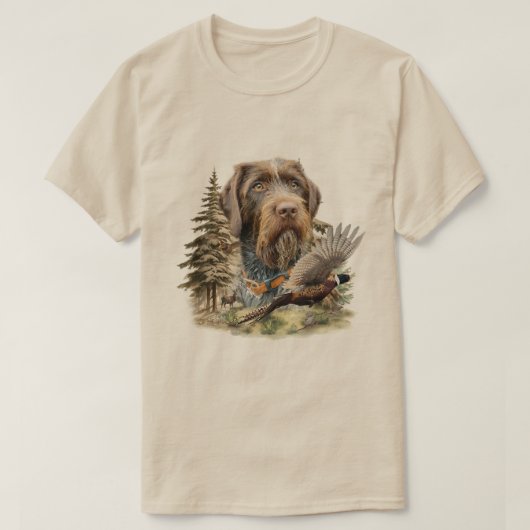 ジャーマン・ワイヤーヘアード・ポインター Tシャツ (デザイン正面)