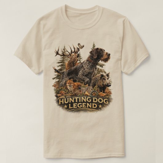 ジャーマン・ワイヤーヘアード・ポインター Tシャツ (デザイン正面)
