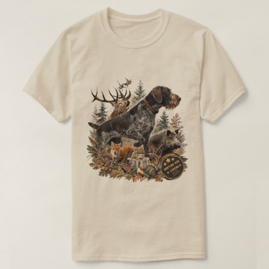 ジャーマン・ワイヤーヘアード・ポインター Tシャツ (デザイン正面)