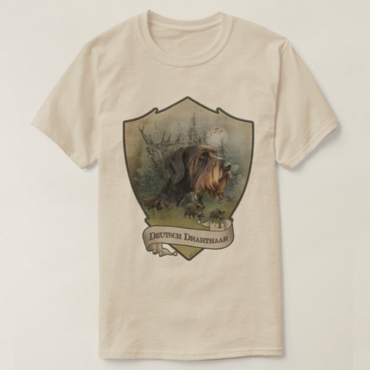 ジャーマン・ワイヤーヘアード・ポインター Tシャツ (デザイン正面)