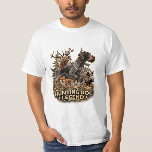 ジャーマン・ワイヤーヘアード・ポインター Tシャツ (正面)