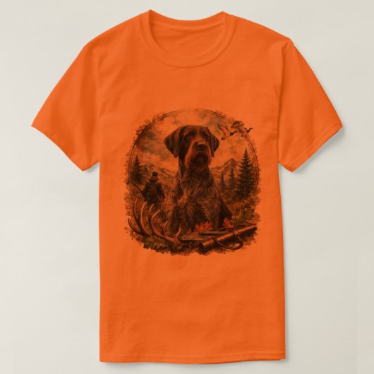 ジャーマン・ワイヤーヘアード・ポインター Tシャツ (デザイン正面)