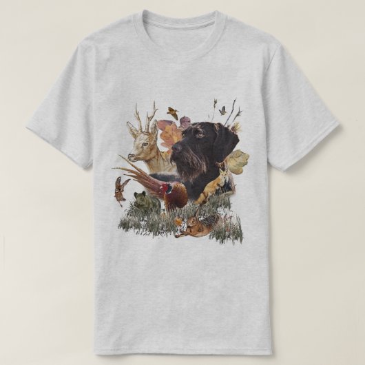 ジャーマン・ワイヤーヘアード・ポインター Tシャツ (デザイン正面)