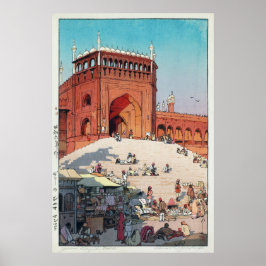 ジャーマー・マスジド, Jama Masjid, Delhi, Hiroshi Yoshida ポスター