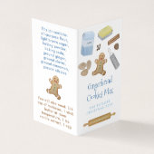 ジャーミックスの折り畳みラベルに入ったジンジャーブレッドクッキー 名刺 (外部)