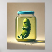 ジャールアートおもしろいプリントレトロキッチンアートのピクルス ポスター (正面)