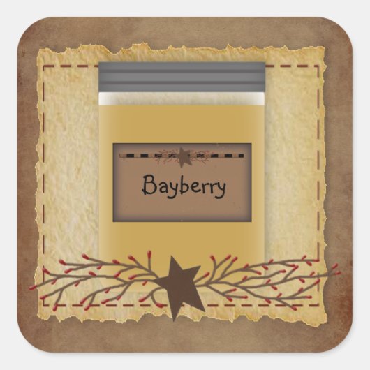 ジャールキャンドルカスタム臭ステッカー スクエアシール (正面)