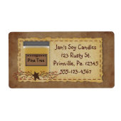 ジャールキャンドルカスタム臭ビジネスラベル ラベル (正面)