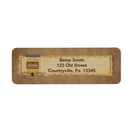 ジャールキャンドル住所 シール (正面)