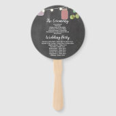 ジャールライツフローラチョークジャー結婚式 プログラムファン ハンドファン (裏面)