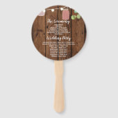 ジャールライトフローラウッドジャー結婚式 プログラムファン ハンドファン (裏面)