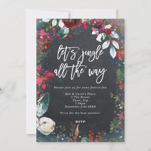 ジャーンとゴチャゴチャと言うホリデーパーティー 招待状 (正面)