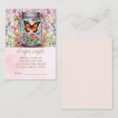ジャー蝶の赤ちゃんシャワーに少し愛 エンクロージャーカード (正面/裏面)