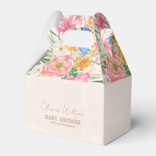 ジャー蝶の赤ちゃんシャワーの小さな愛 フェイバーボックス (裏面サイド)