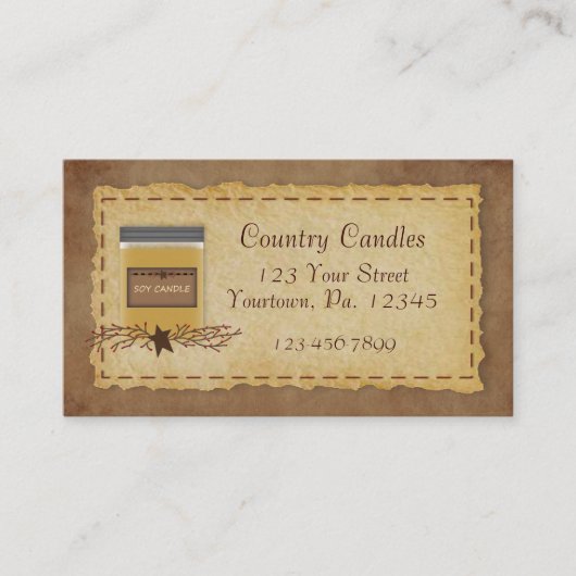 ジャー・キャンドル・ビジネス・カード 名刺 (正面)