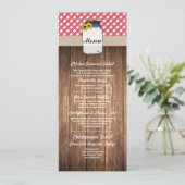 ジャー メニュー ウェディング レセプション 赤 チェック ヒマワリ (スタンド正面)