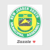 ジュアベン南市議会の新しいロゴ、ガーナ シール (シート)