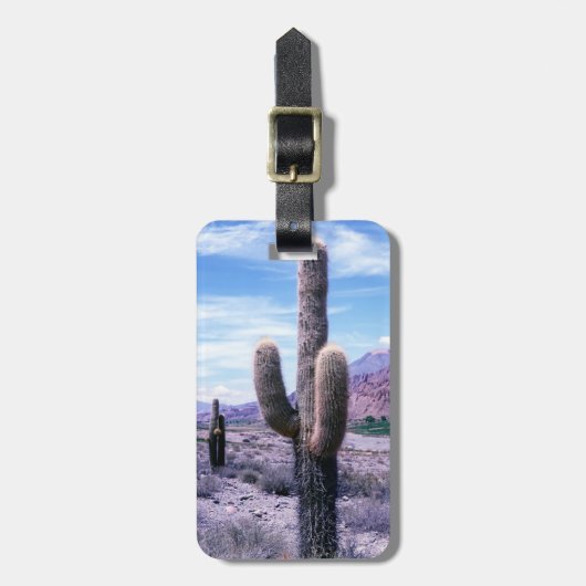 ジュイ州サボテン – アルゼンチン北部 ラゲッジタグ (正面縦)