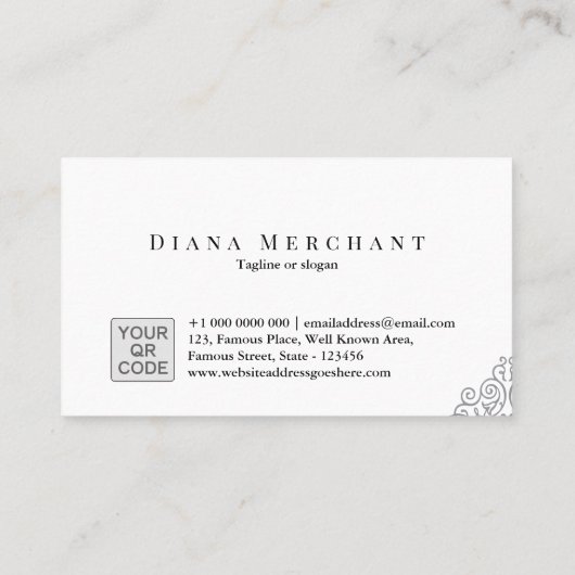 ジュエエレガントラーの名刺テンプレート | DP7 名刺 (裏面)