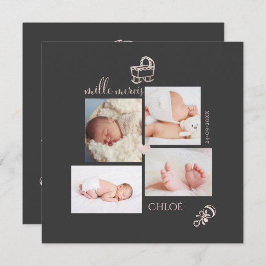 ジュエツバラパレリメルセンスマスフィールカード 招待状 (正面/裏面)