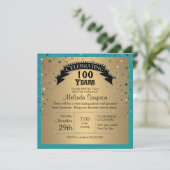 ジュエフェイクル紙吹雪誕生日パーティーお祝い 招待状 (スタンド正面)