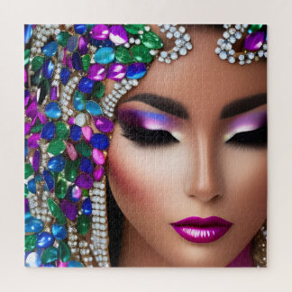 ジュエラーのヘッドアートを持つ女性 ジグソーパズル