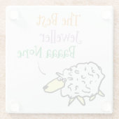 ジュエラーガラスコースターの羊のデザイン ガラスコースター (裏面)