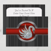 ジュエリドスワンズパーティの招待状 招待状 (正面/裏面)