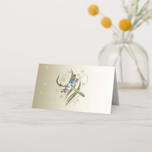 ジュエリドドラゴンフライ披露宴座席表 プレイスカード (裏面)