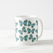 ジュエリドバタフライイラストレーション コーヒーマグカップ (正面右)