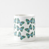 ジュエリドバタフライイラストレーション コーヒーマグカップ (中央)