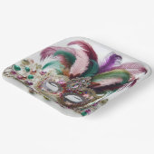 ジュエリドマルディグラスマスク ペーパープレート (傾斜あり)