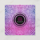 ジュエリーきらきら光るグリッツグラムラグジュアリーダイヤモンド スクエア名刺 (裏面)