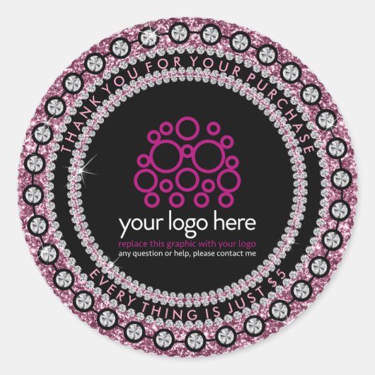 ジュエリーご購入ありがとうございます ラウンドシール (正面)