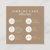 ジュエリーのお手入れ方法 ベージュ ありがとう エンクロージャーカード (正面)