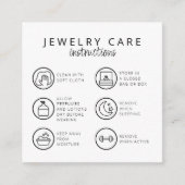 ジュエリーのお手入れ方法 黒 シンプル お礼 エンクロージャーカード (正面)