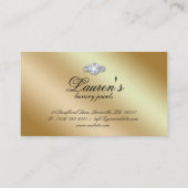 ジュエリーのシマウマの名刺の輝きの紫色の金ゴールド2 名刺 (裏面)